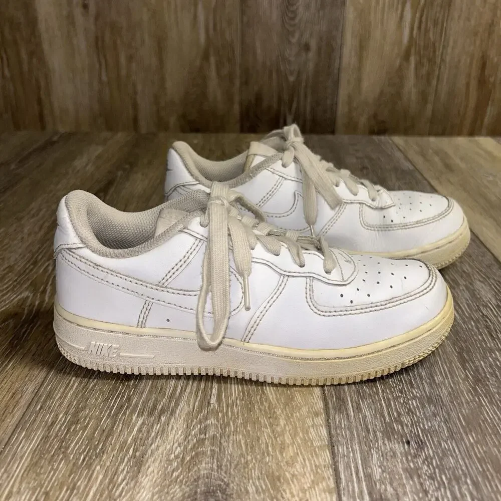 Nike Air Force 1 Low Triple White AF1 314193-117 Youth US Size 2Y Sneaker Shoes